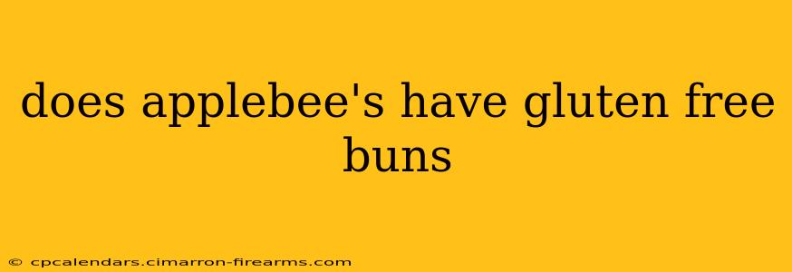 does applebee's have gluten free buns