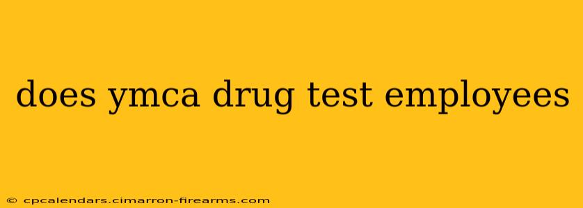 does ymca drug test employees