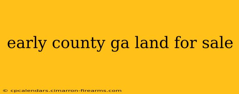 early county ga land for sale