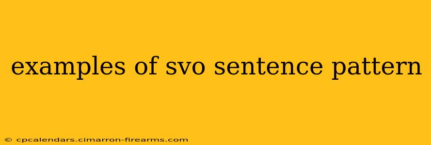 examples of svo sentence pattern