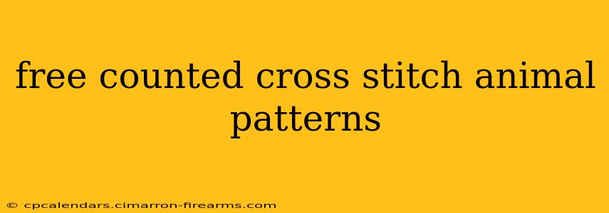 free counted cross stitch animal patterns