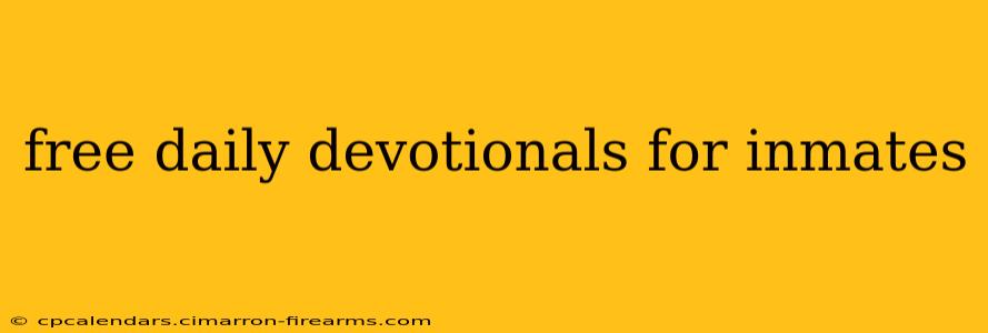 free daily devotionals for inmates