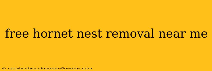 free hornet nest removal near me