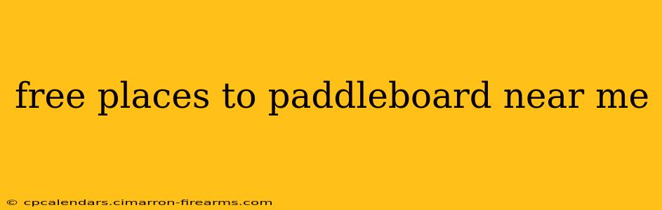 free places to paddleboard near me