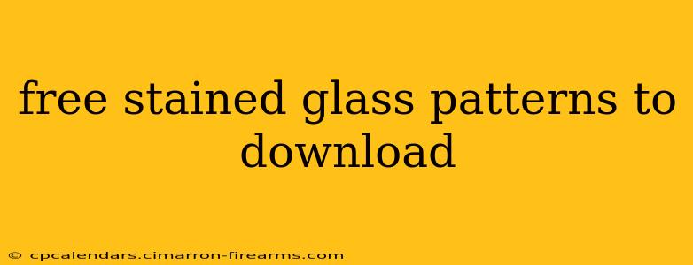 free stained glass patterns to download