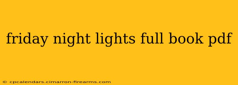 friday night lights full book pdf