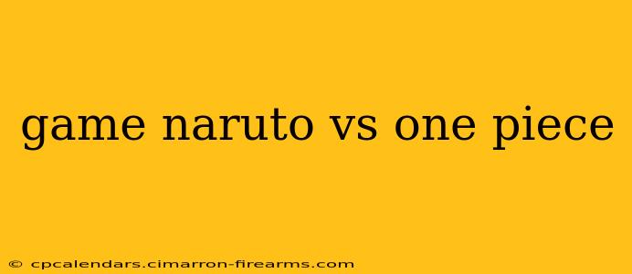 game naruto vs one piece