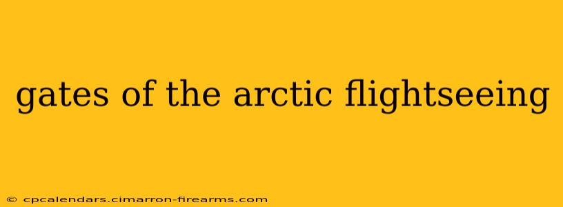 gates of the arctic flightseeing