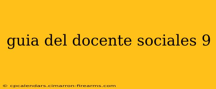 guia del docente sociales 9