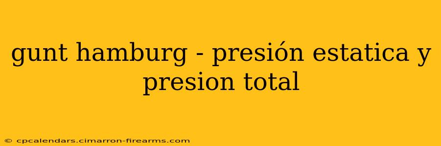 gunt hamburg - presión estatica y presion total