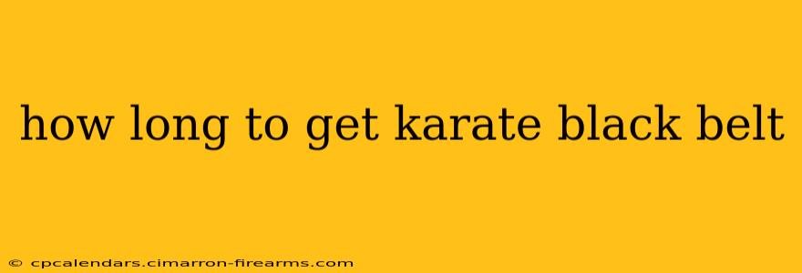 how long to get karate black belt