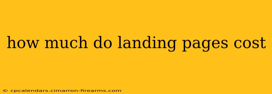 how much do landing pages cost