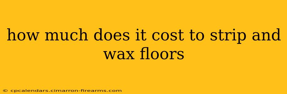 how much does it cost to strip and wax floors