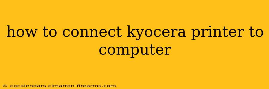 how to connect kyocera printer to computer