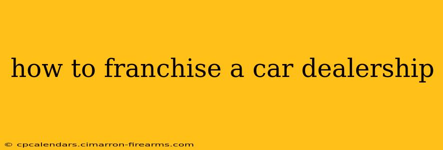 how to franchise a car dealership