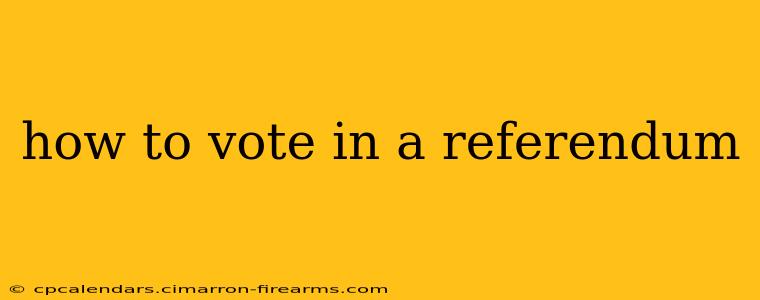 how to vote in a referendum