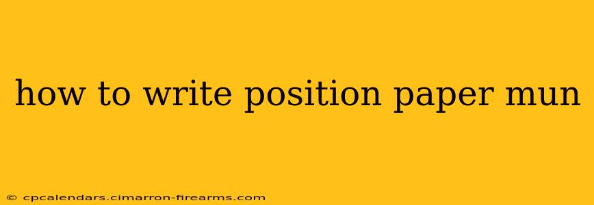 how to write position paper mun