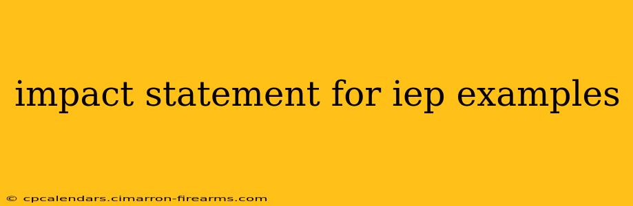 impact statement for iep examples