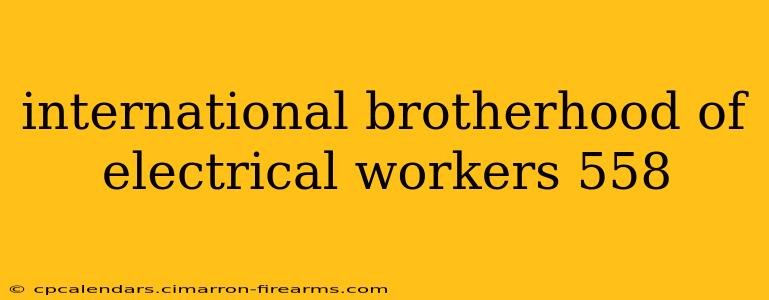 international brotherhood of electrical workers 558