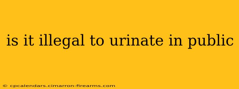 is it illegal to urinate in public