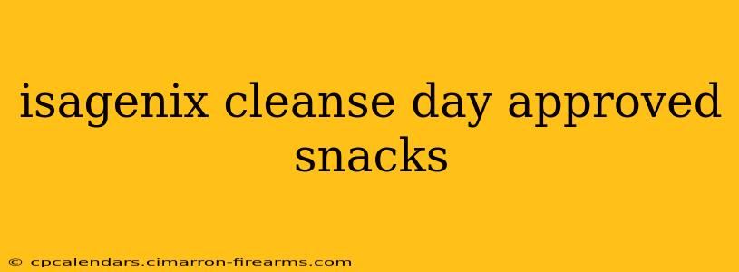 isagenix cleanse day approved snacks