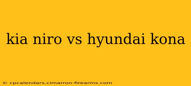 kia niro vs hyundai kona