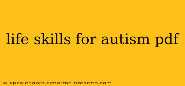 life skills for autism pdf