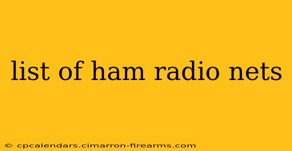 list of ham radio nets