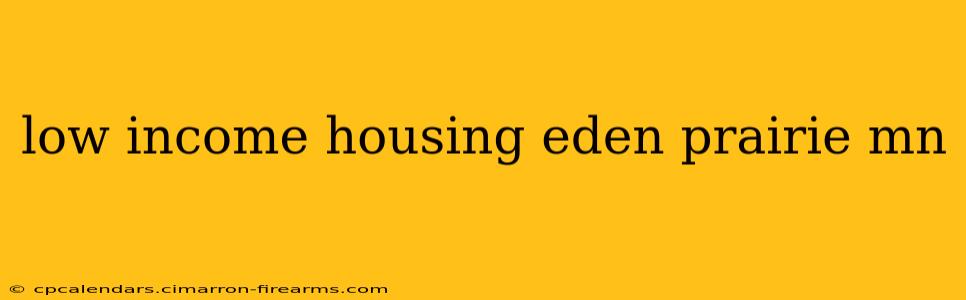 low income housing eden prairie mn