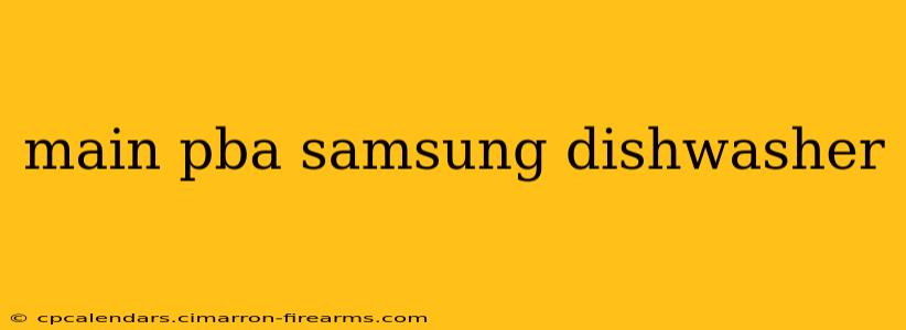 main pba samsung dishwasher