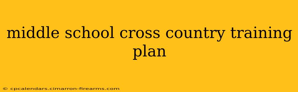 middle school cross country training plan