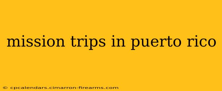 mission trips in puerto rico