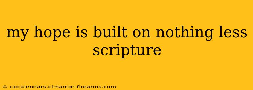 my hope is built on nothing less scripture