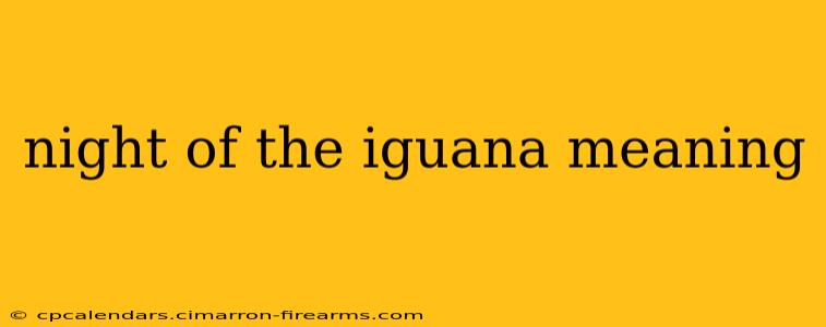 night of the iguana meaning