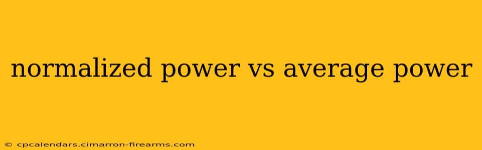 normalized power vs average power