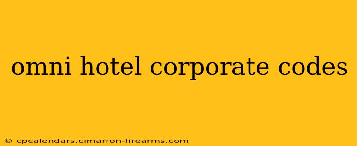 omni hotel corporate codes