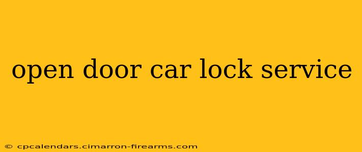 open door car lock service