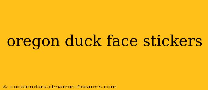 oregon duck face stickers