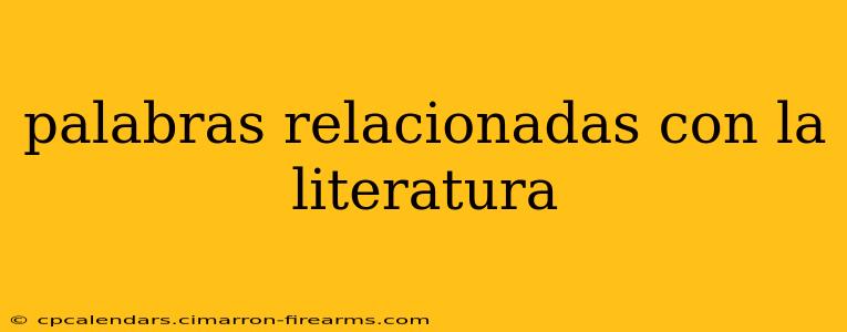 palabras relacionadas con la literatura