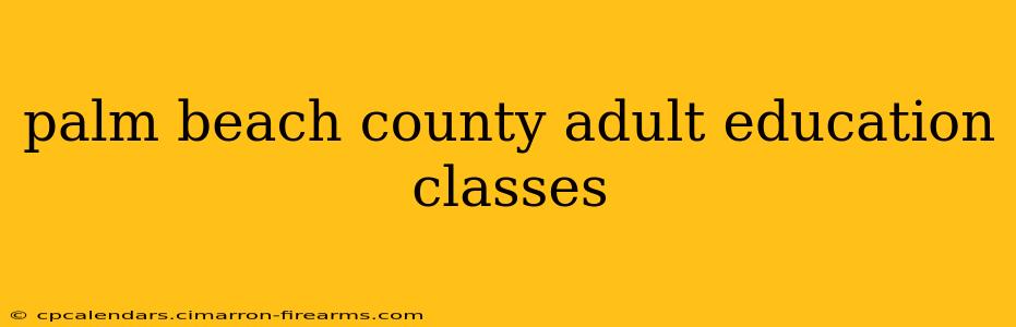 palm beach county adult education classes