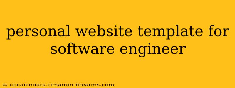 personal website template for software engineer