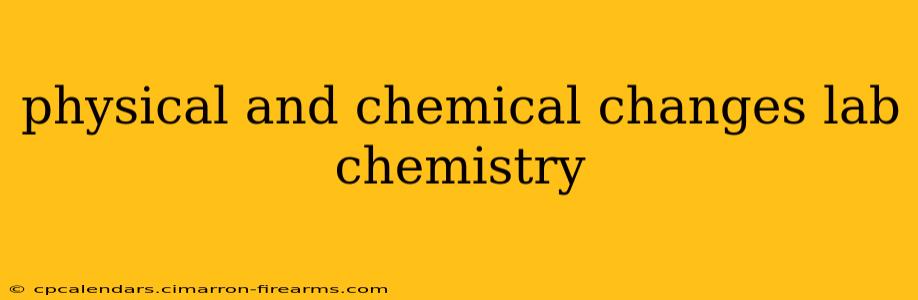 physical and chemical changes lab chemistry