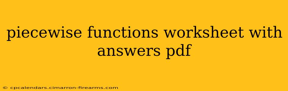 piecewise functions worksheet with answers pdf