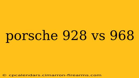 porsche 928 vs 968