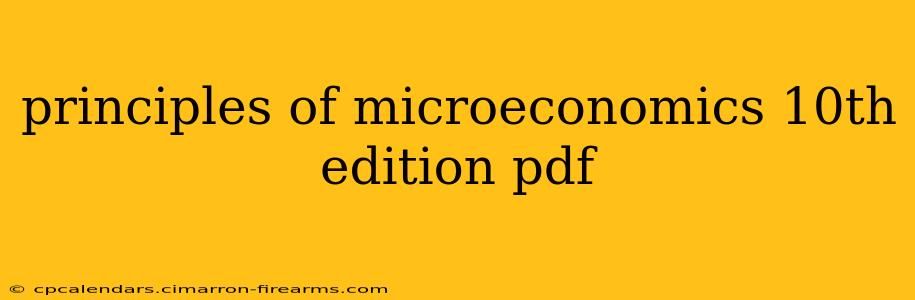 principles of microeconomics 10th edition pdf