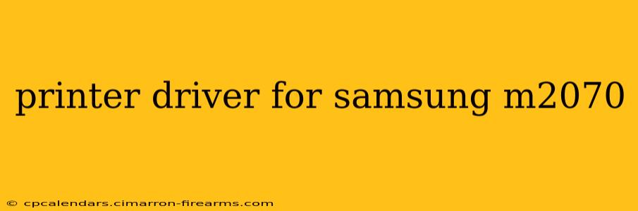 printer driver for samsung m2070