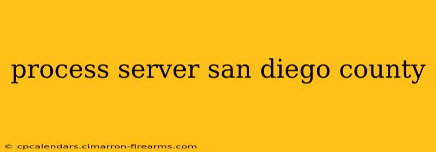 process server san diego county