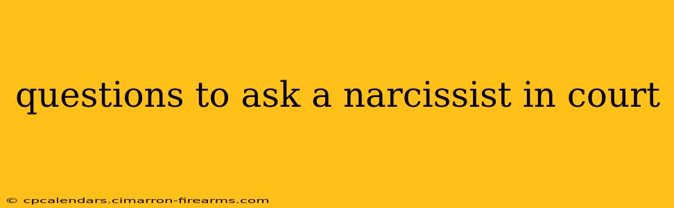 questions to ask a narcissist in court