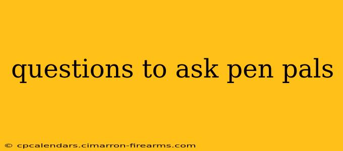 questions to ask pen pals