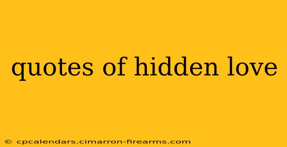 quotes of hidden love